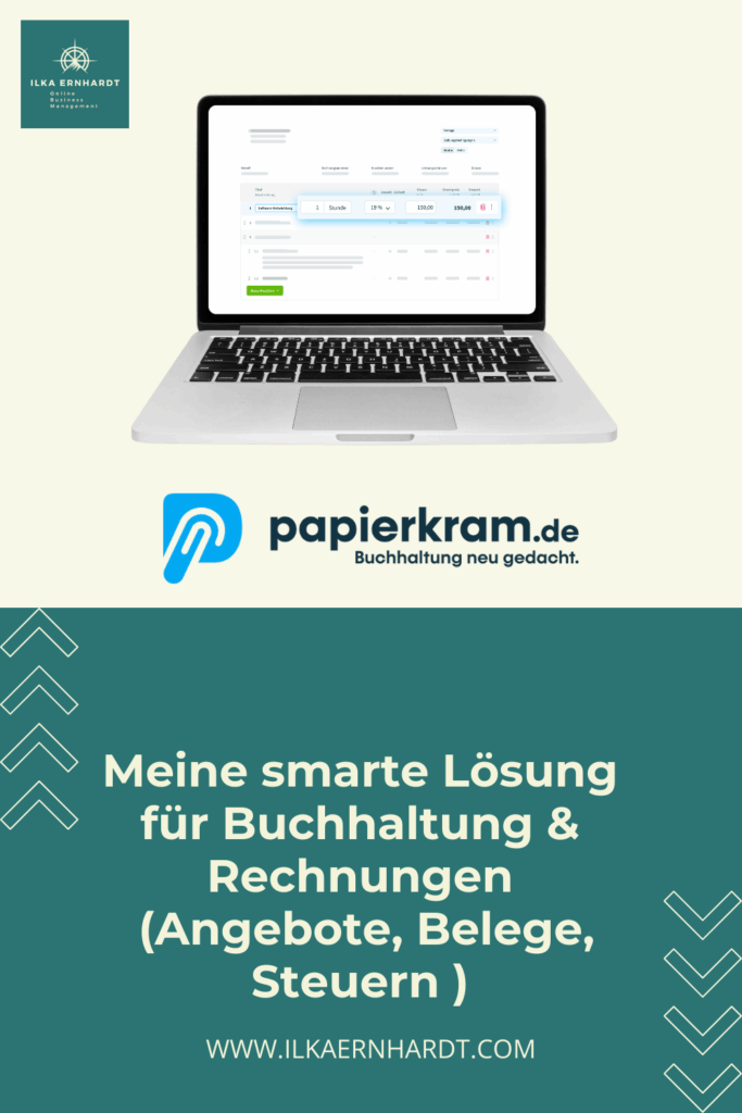 papierkram Empfehlung Ilka Ernhardt
Tools für Selbstständige Online-Business